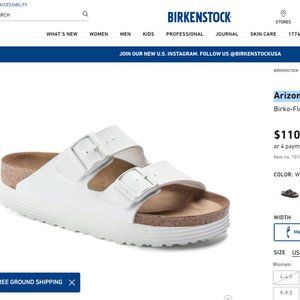 Brikenstock Arizona Platform Vegan Sandals size 7.5